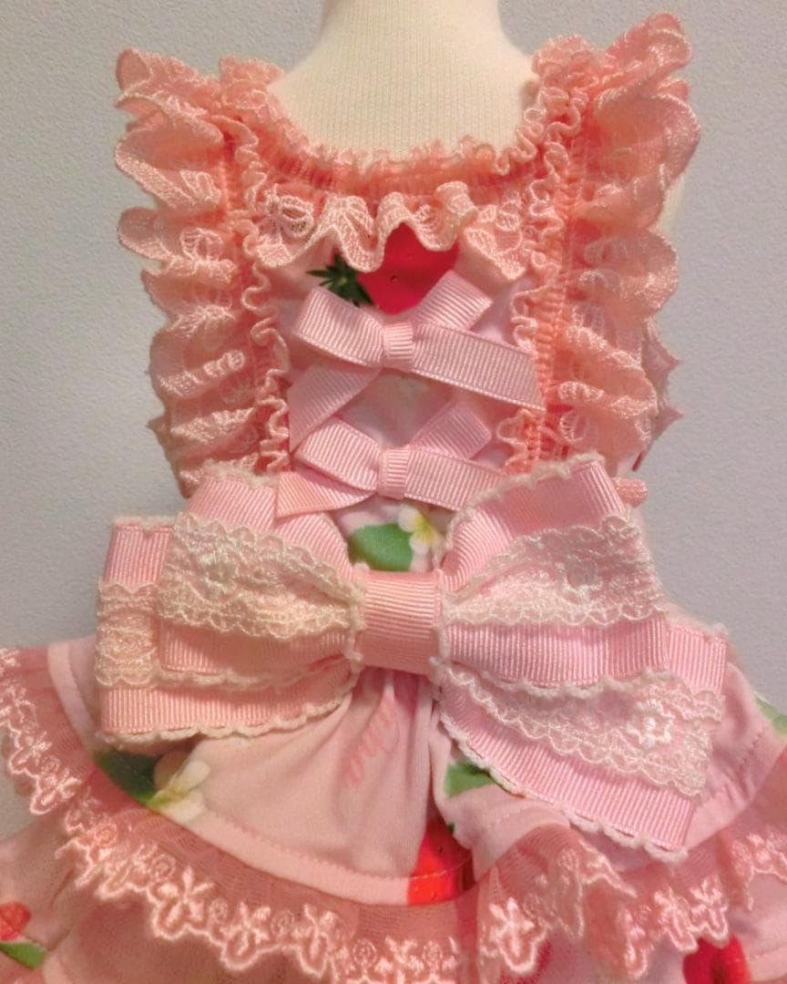 美品】きゃんナナ いちごキャミワンピ Sサイズ