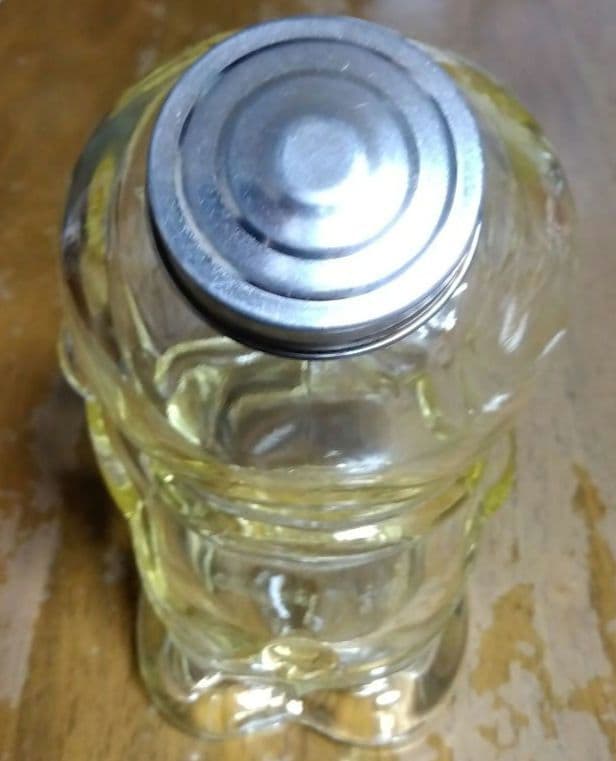 ドラえもん　瓶　小物入れ　ガラス　黄色