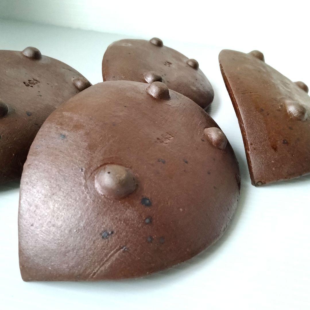 ② 備前焼 北大路魯山人写し 三つ足 舟形 長皿 和食器 足付き 4