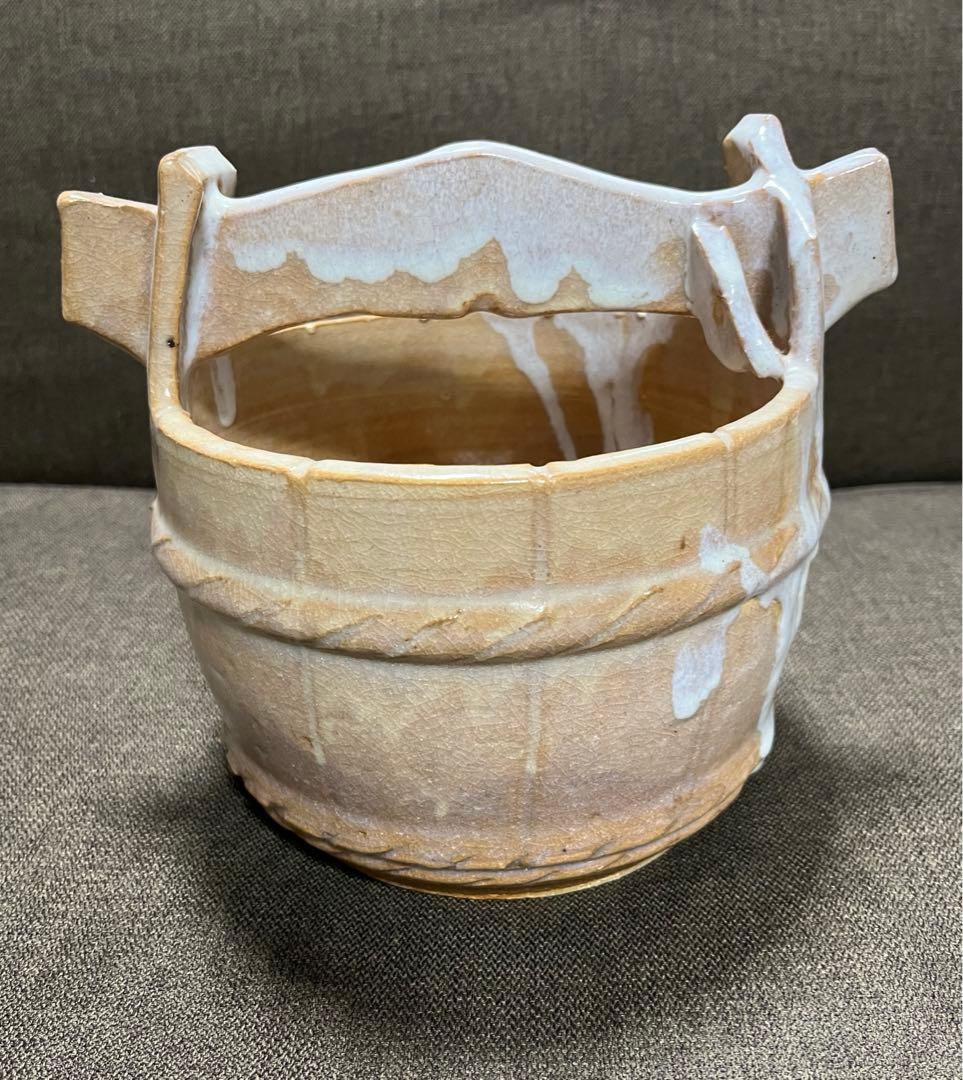 【萩焼　花入れ　手桶】