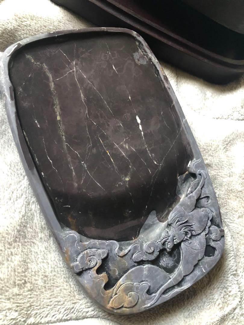 すずり 端溪硯 老坑水岩 大西洞 金綫 金皮 書道用品