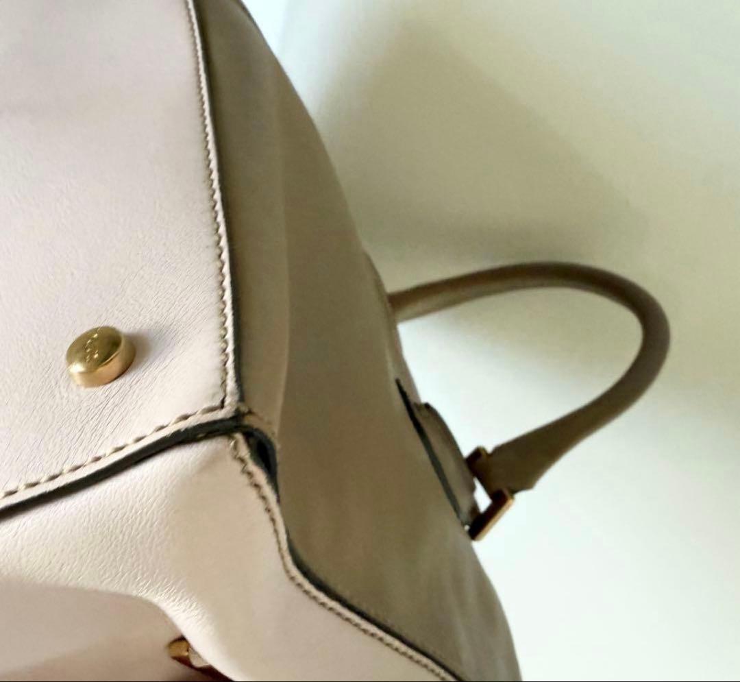 TOD'Sトッズ Dキューブバッグ ピンク ベージュ ハンドバッグ