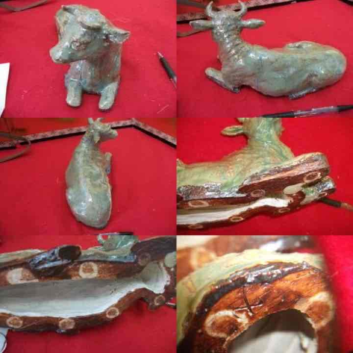 AKａ3004 加藤五山 鈞窯釉 干支 共箱 直筆 手紙付