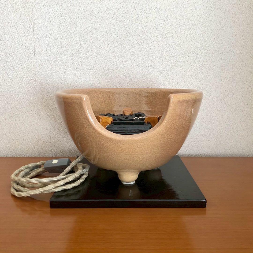 風炉型電熱器/さつま 枇杷色 野々田式 陶器 せともの 炭型ヒーター 風炉型電熱器/さつま 枇杷色 野々田式 陶器 せともの 炭型ヒーター