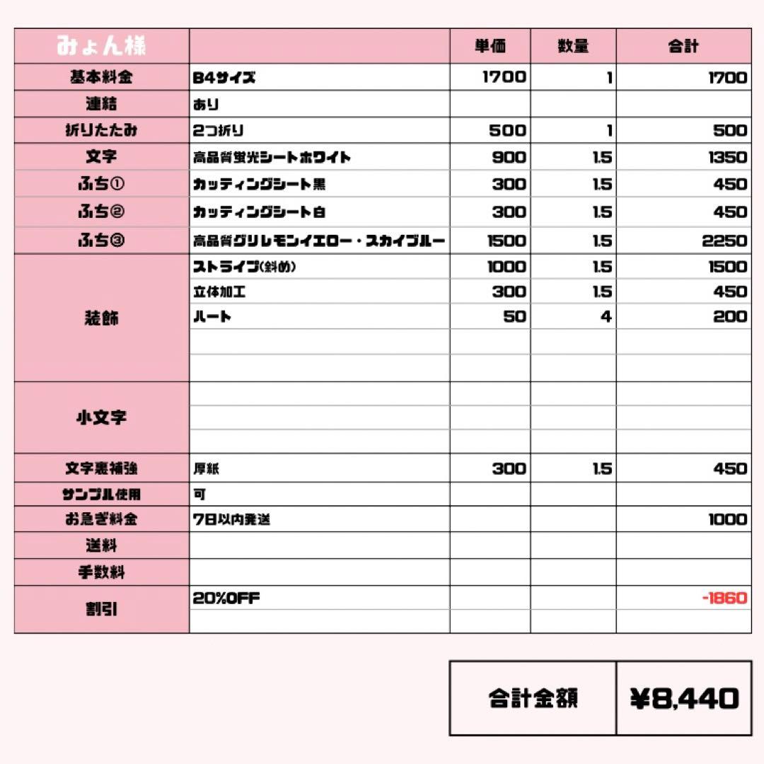 みょん【12/9発】うちわ文字 連結 文字パネル 団扇屋さん オーダー