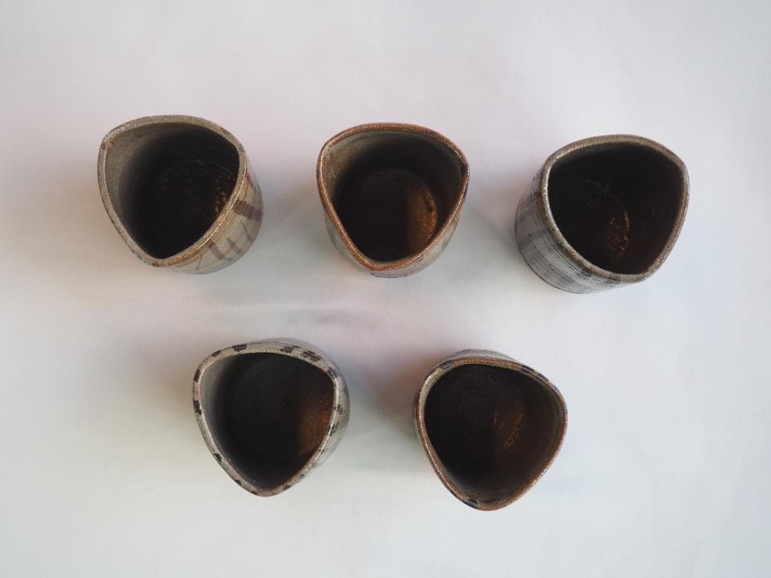 12代中里太郎右衛門造（無庵）『絵唐津筒向付5客』（