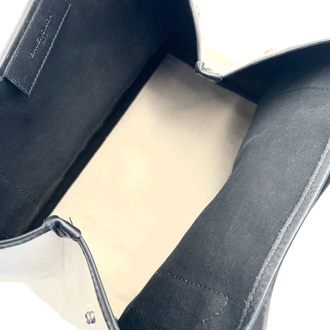 《美品》BALENCIAGA ネイビーカバスS ハンドバッグ ポーチ付