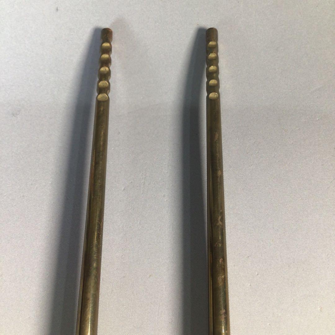 Ｍ４５５　火箸　『般若勘渓造』『南鐐』『鳥頭』『飾火箸』　共箱　茶道具