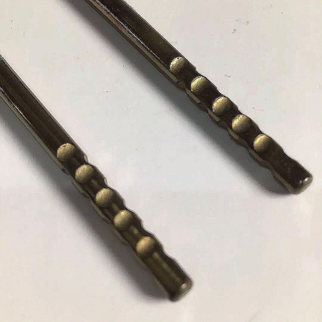 Ｍ４５５　火箸　『般若勘渓造』『南鐐』『鳥頭』『飾火箸』　共箱　茶道具