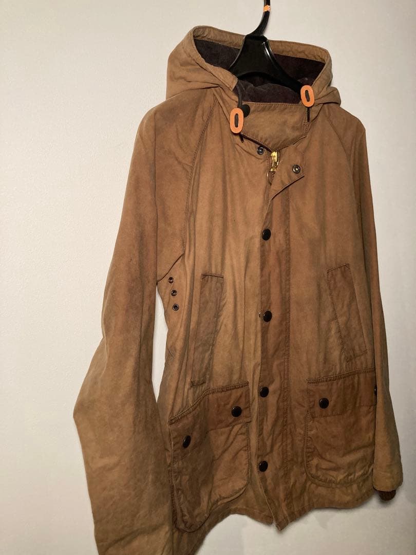 希少 バブアー BARBOURフーデッド ビデイルSL 36 フード ブラウン