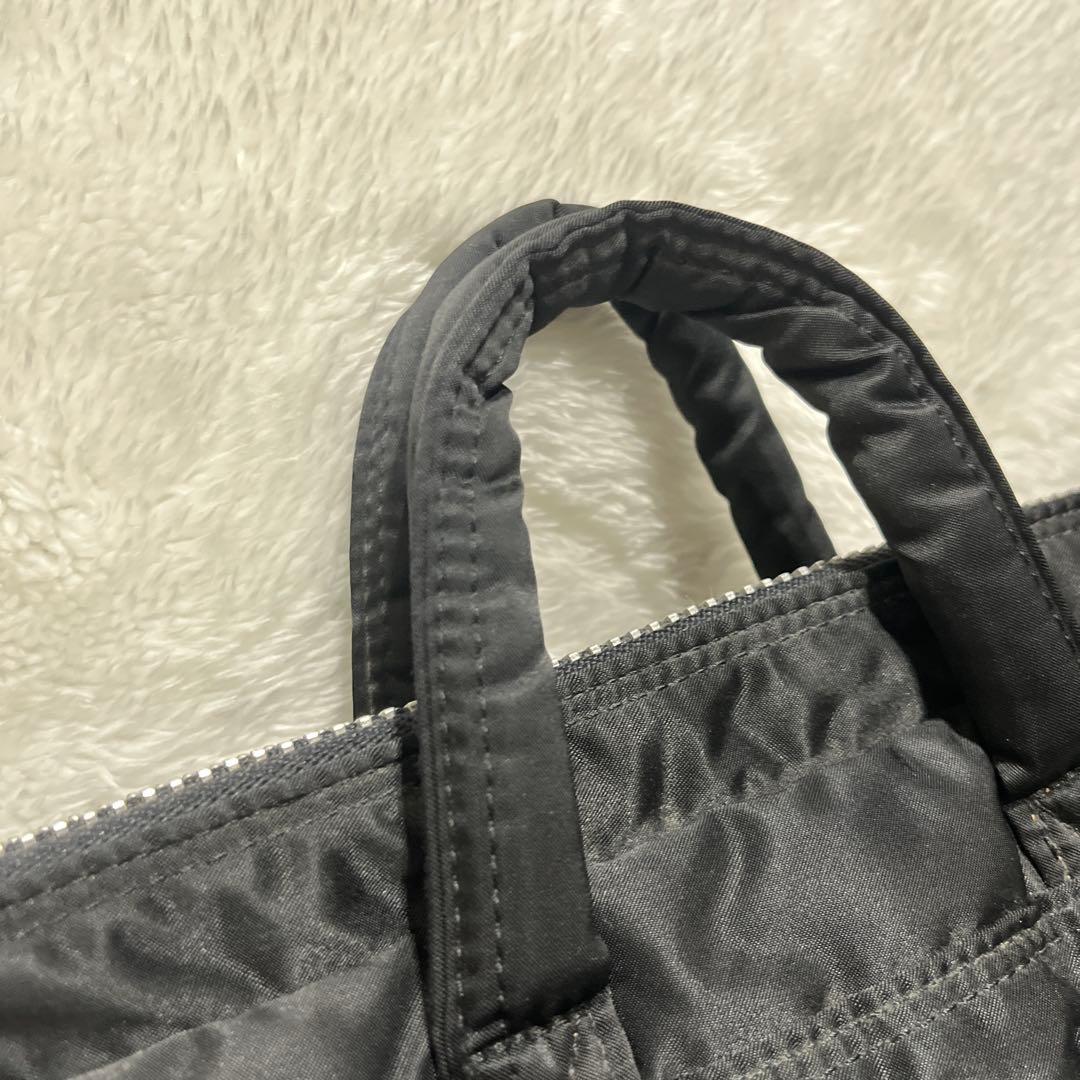 【美品 】PORTER TANKER 2WAYブリーフケース ブラック ナイロン