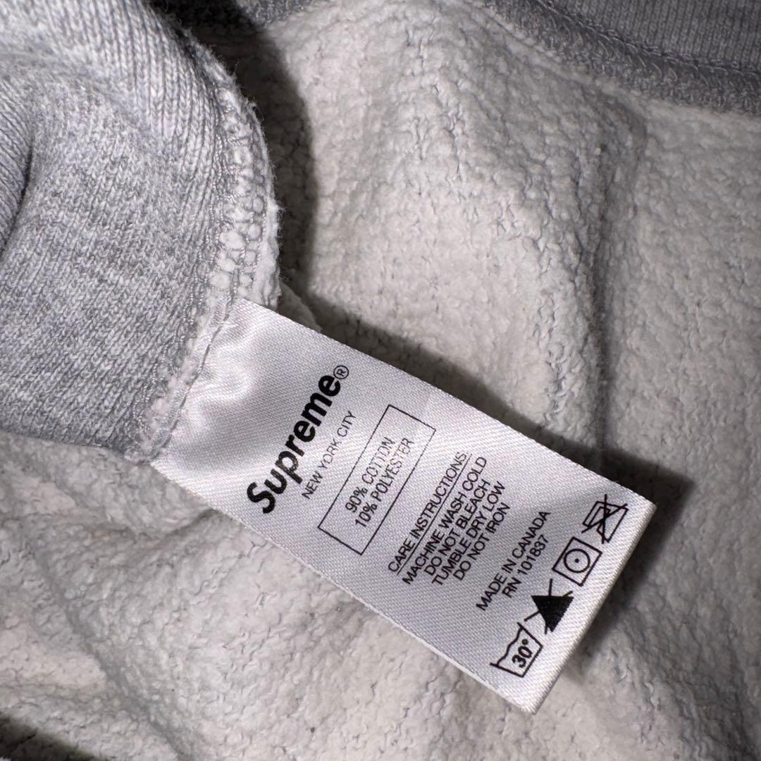 Supreme クロスロゴ フーディ グレー
