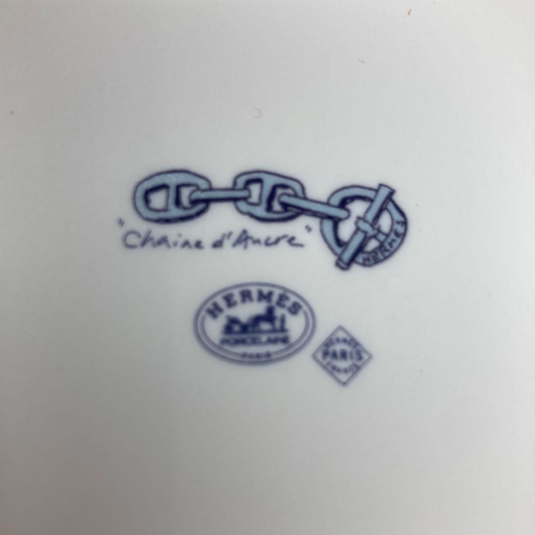 エルメス シェーヌダンクル スクエアプレート 箱付 タニチ横16cm 縦12cm