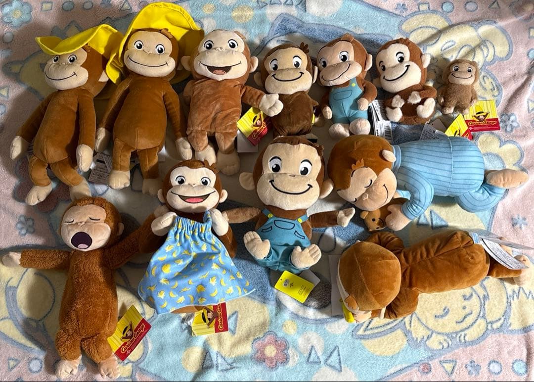 おさるのジョージ ぬいぐるみ マスコット バッグ フィギュア セット