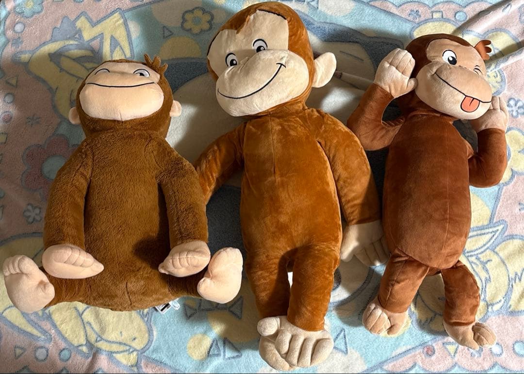 おさるのジョージ ぬいぐるみ マスコット バッグ フィギュア セット