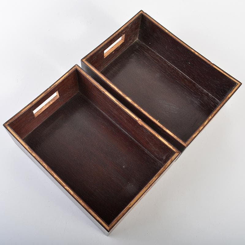 喫煙具 唐木斑竹細工 莨盆 煙草盆 一對 時代箱付 V R7346B - メルカリ