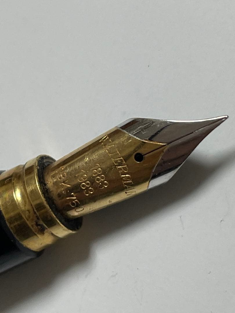 WATERMAN 万年筆 ブラック 18Kペン先 自宅保管品