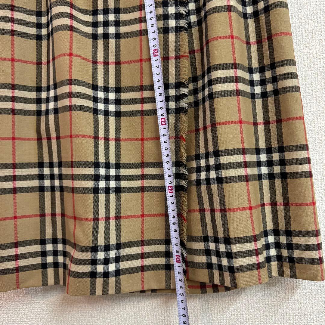 バーバリーロンドン ノバチェック フリンジ 巻きスカート ラップスカート 38