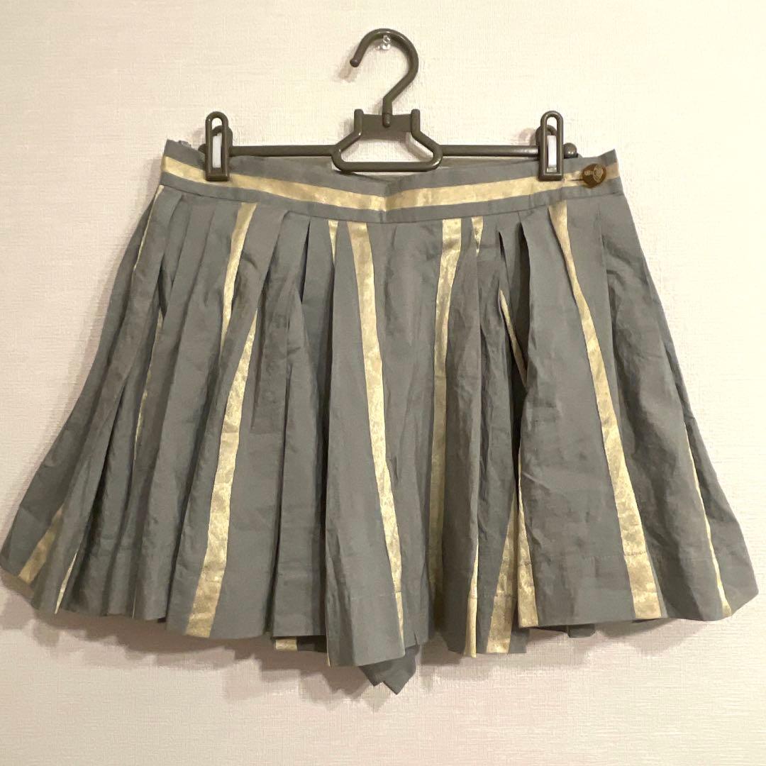 VivienneWestwood ストライプ スカパン キュロット ブルーグレー