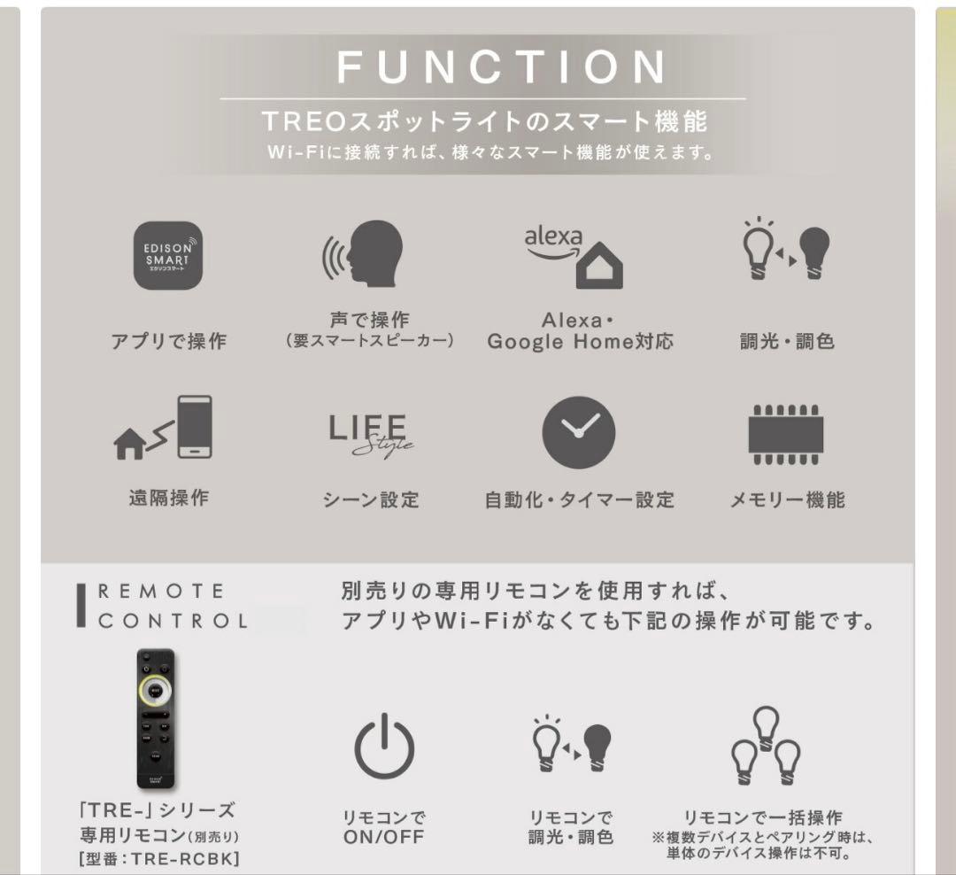 山羊chan　Treo スポットライト ダクトレール ホワイト2個セット