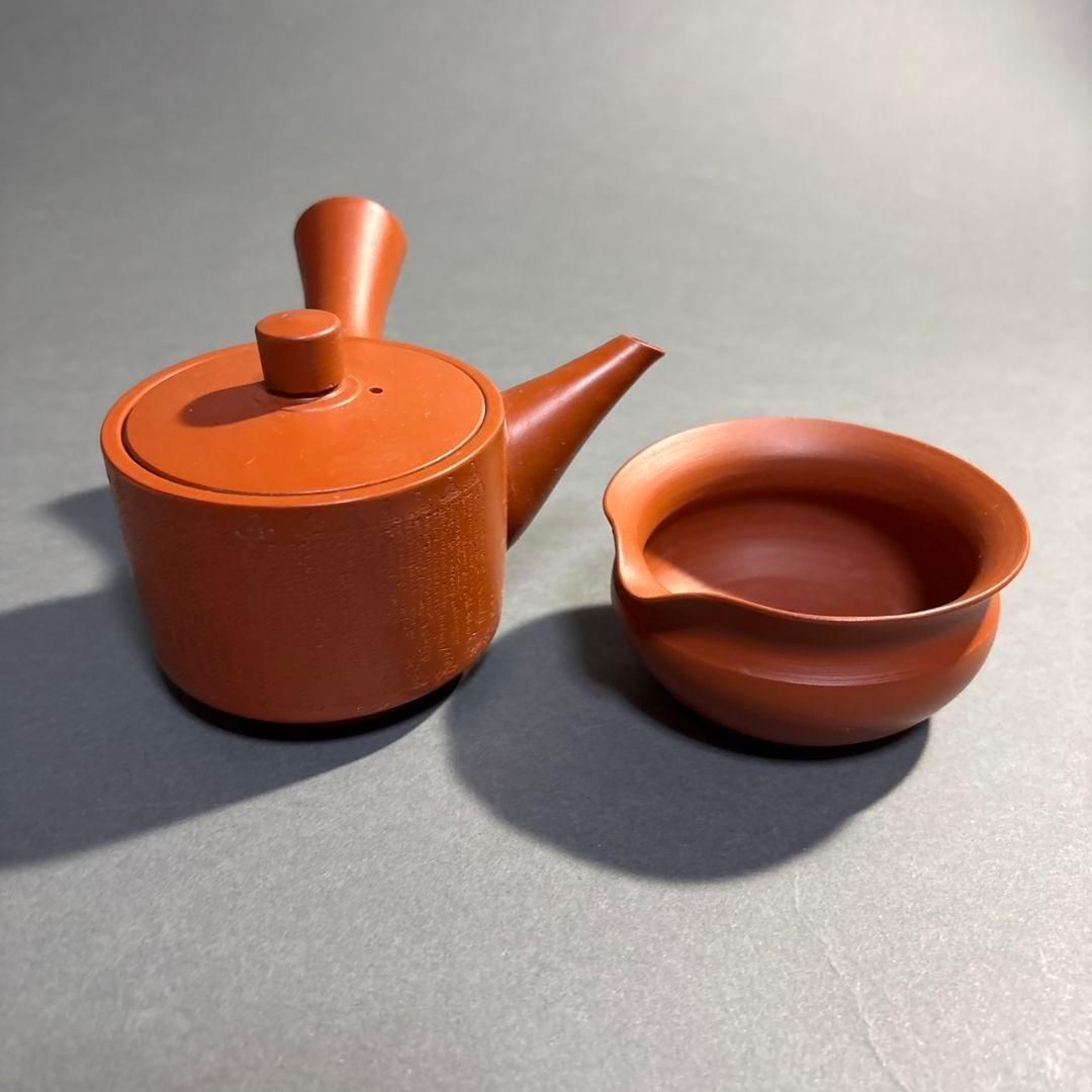 常滑焼 暁山 三十六歌仙刻 煎茶器