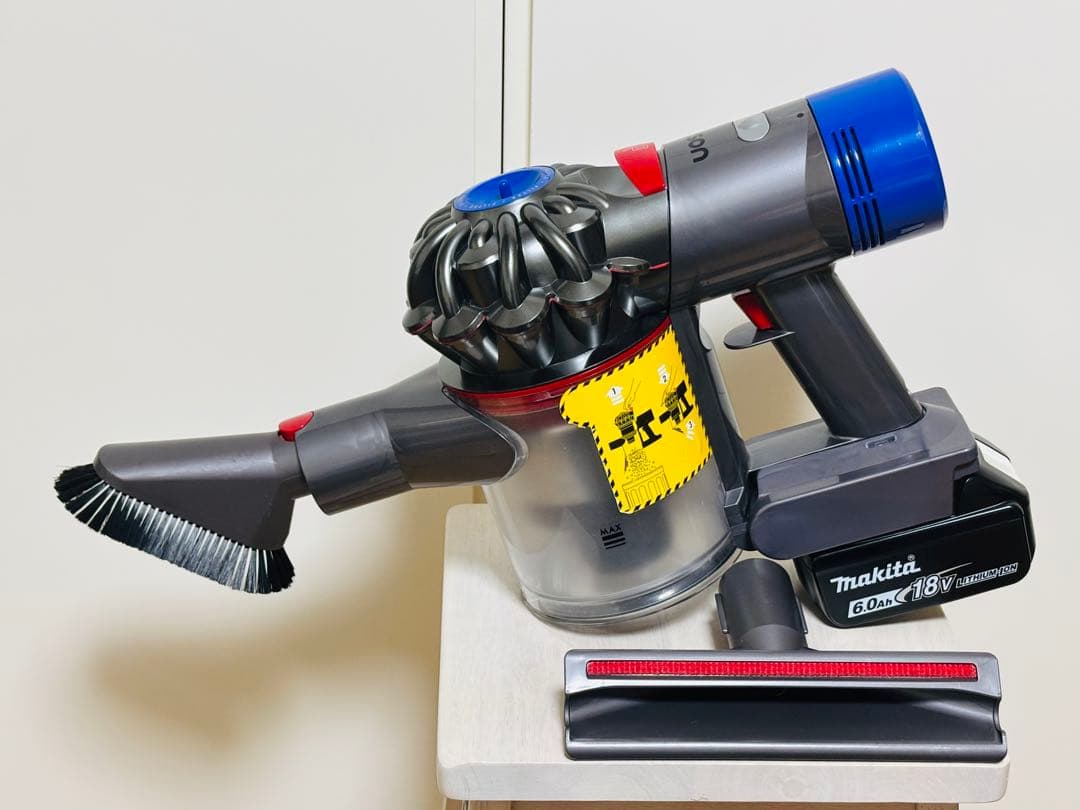 完全分解洗浄品】ダイソン SV10 マキタ18Vバッテリー仕様 ノズル2個付