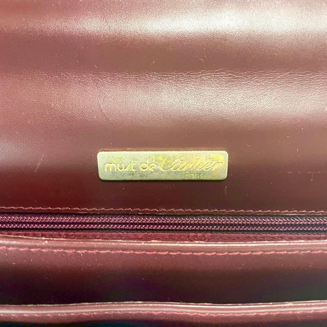 Cartier ビジネスバッグ マストライン ブリーフケース ボルドー レザー