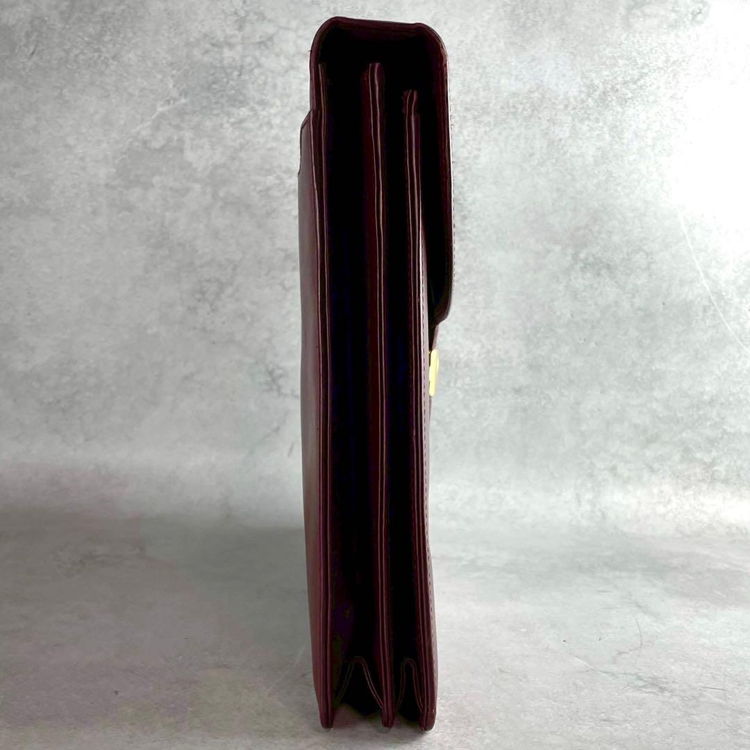 Cartier ビジネスバッグ マストライン ブリーフケース ボルドー レザー