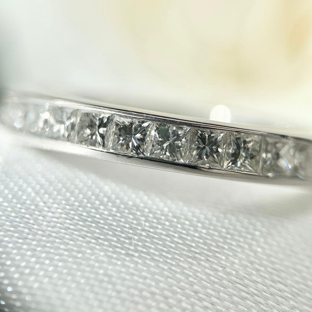 プリンセスカット ダイヤモンド エタニティ リング 0.59ct ダイヤ