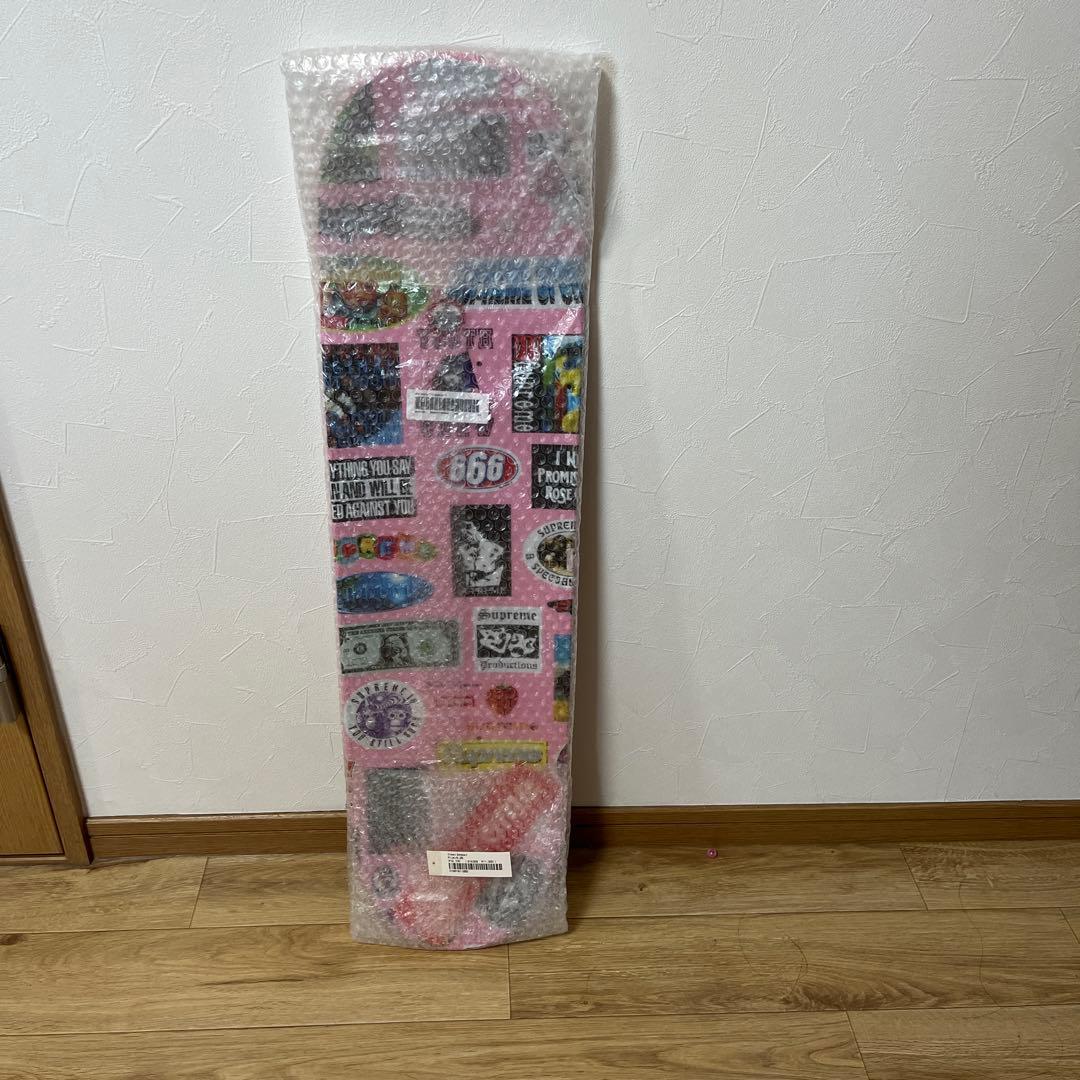 【最終価格】未使用Supreme スケートボードデッキ ピンク　ステッカー
