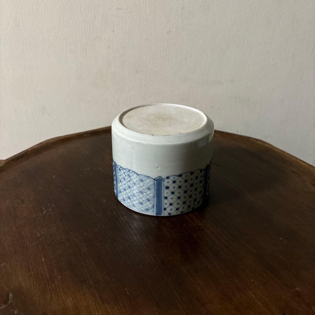 古伊万里染付 火入 江戸時代.明治 骨董品 アンティーク 古道具 白磁 検