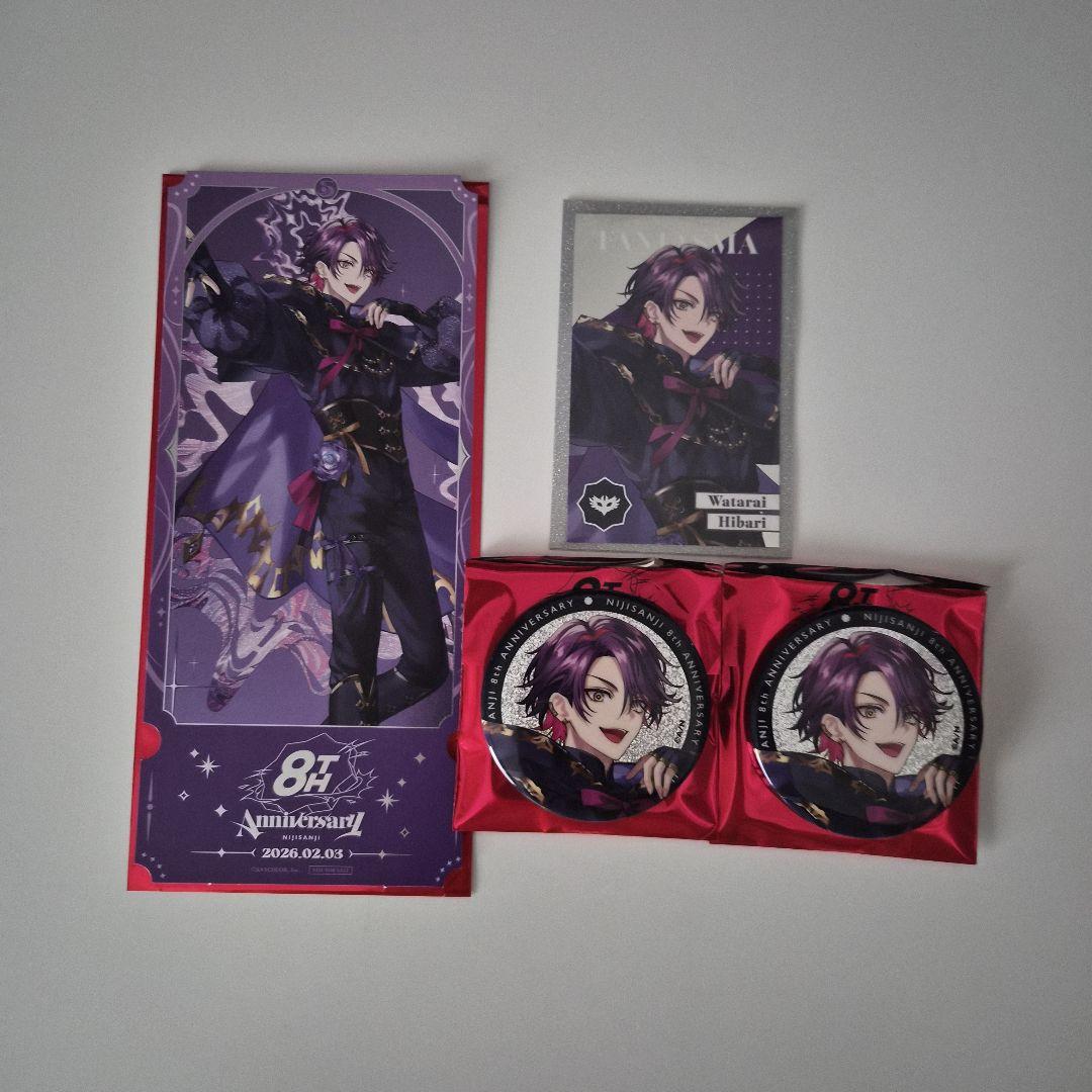 にじさんじ グリッター缶バッジ 8周年 渡会雲雀 - メルカリ