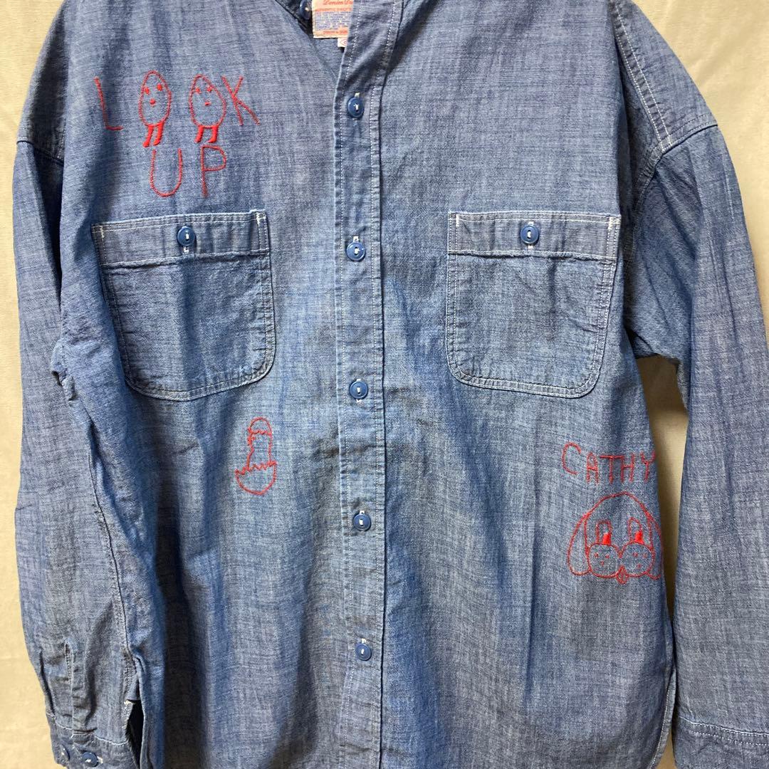 未使用デニムアンドダンガリー　シャンブレーデニムシャツブラウス　サイズ02160