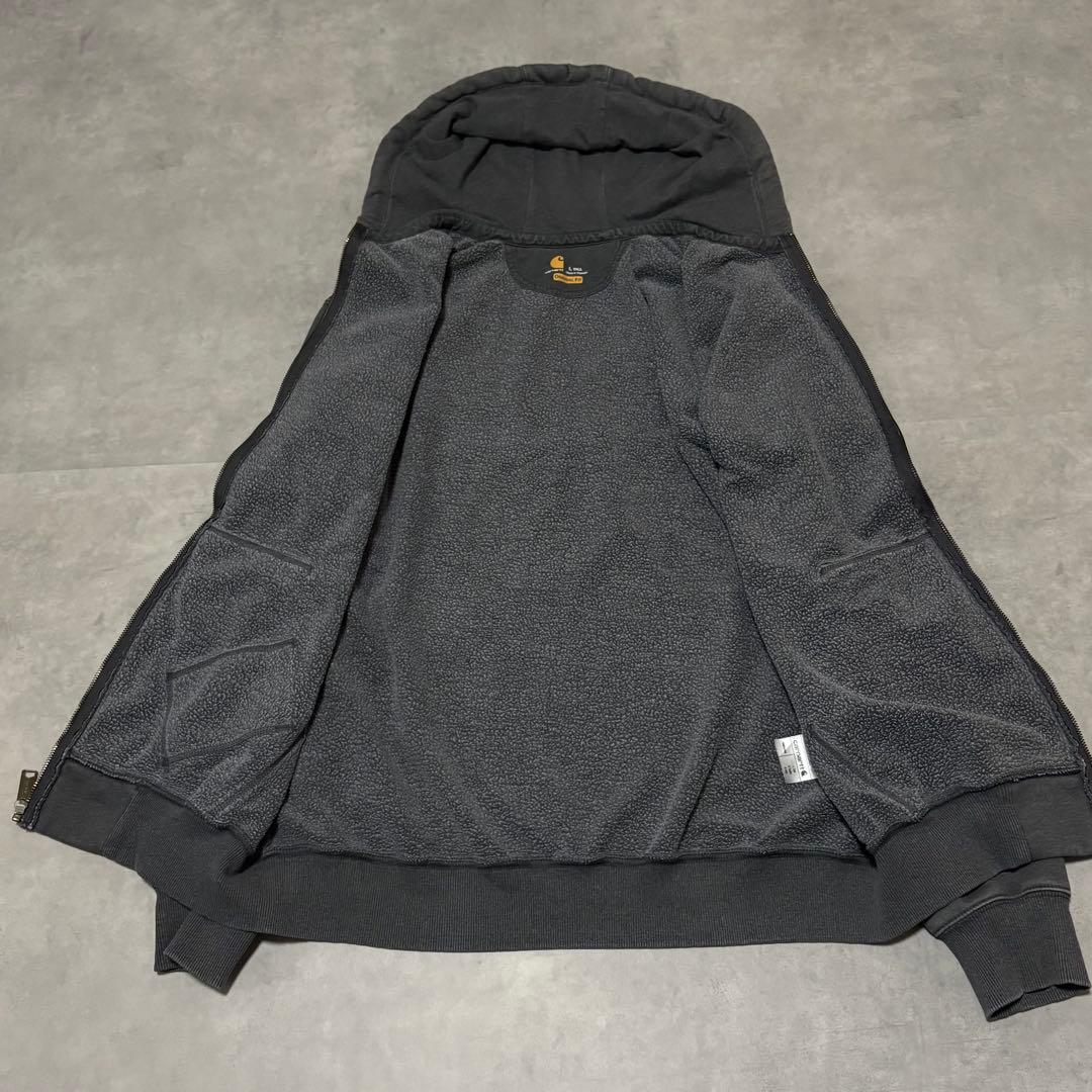 カーハート フルジップパーカー 撥水 裏フリース フェード レインディフェンダー