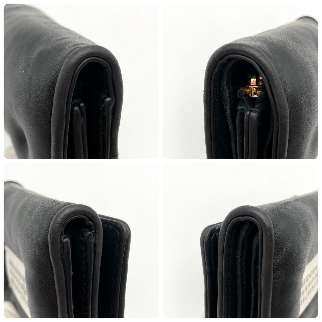 Noodles様専用✨ メゾンマルジェラ 三つ折り財布 グラムスラム 黒 レザー