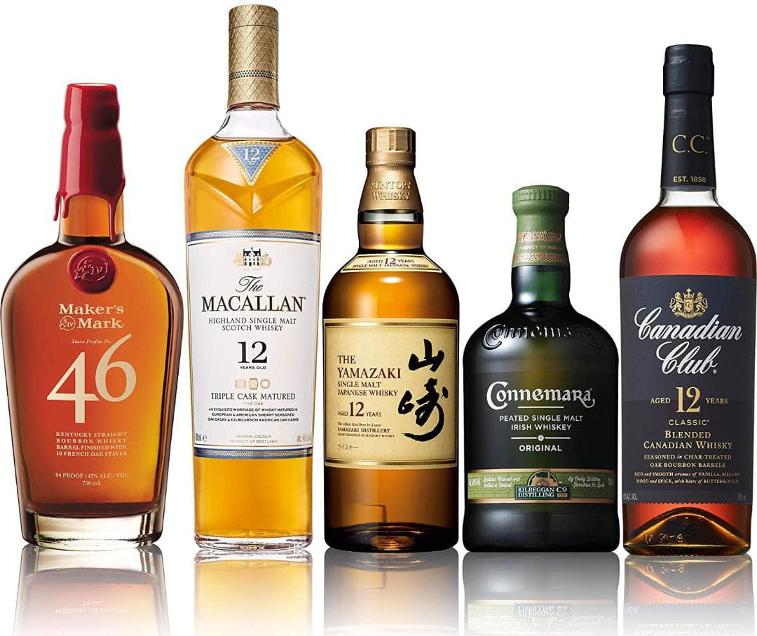 アウトレット 【世界の5大ウイスキー飲み比べセット】山崎12年、他4点 山崎