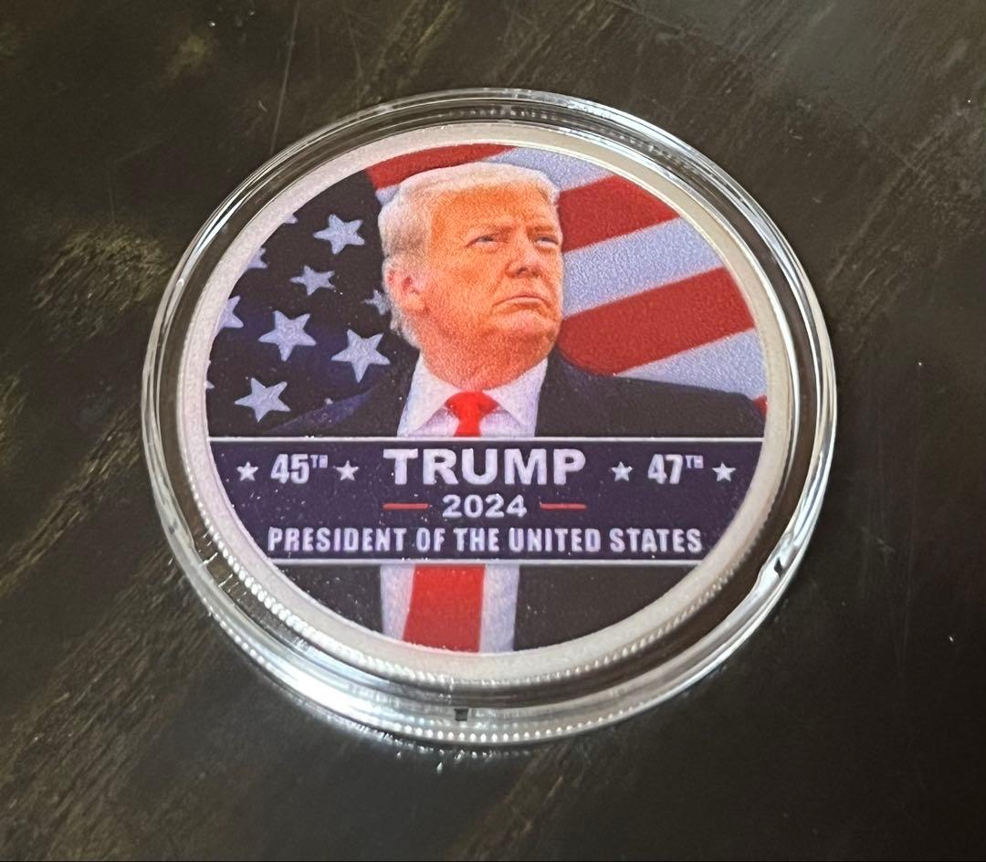 トランプ大統領 2024年選挙記念 カラー純銀メダル