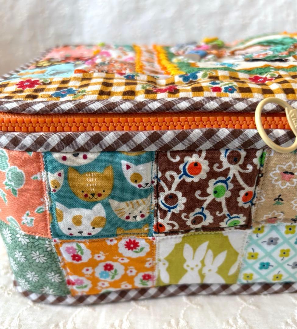 オーダー品ご確認用‼️♥︎ハンドメイド♥︎ミックルペペパッチワークBIGバニティポーチ