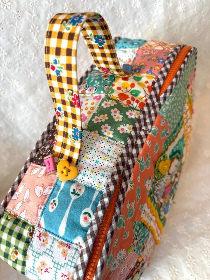 オーダー品ご確認用‼️♥︎ハンドメイド♥︎ミックルペペパッチワークBIGバニティポーチ