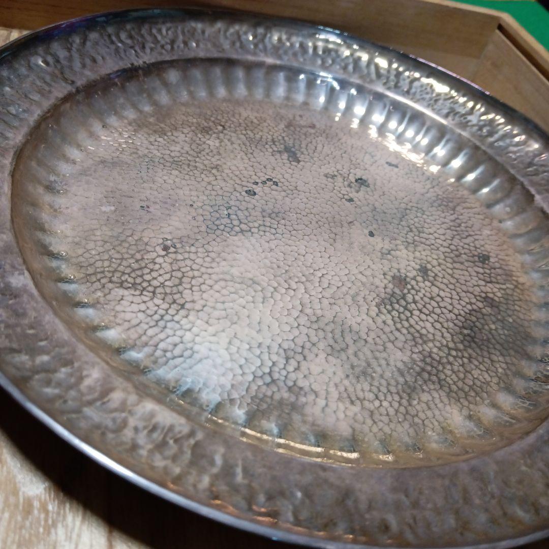 純銀製皿 純銀保証 302g 木箱付き