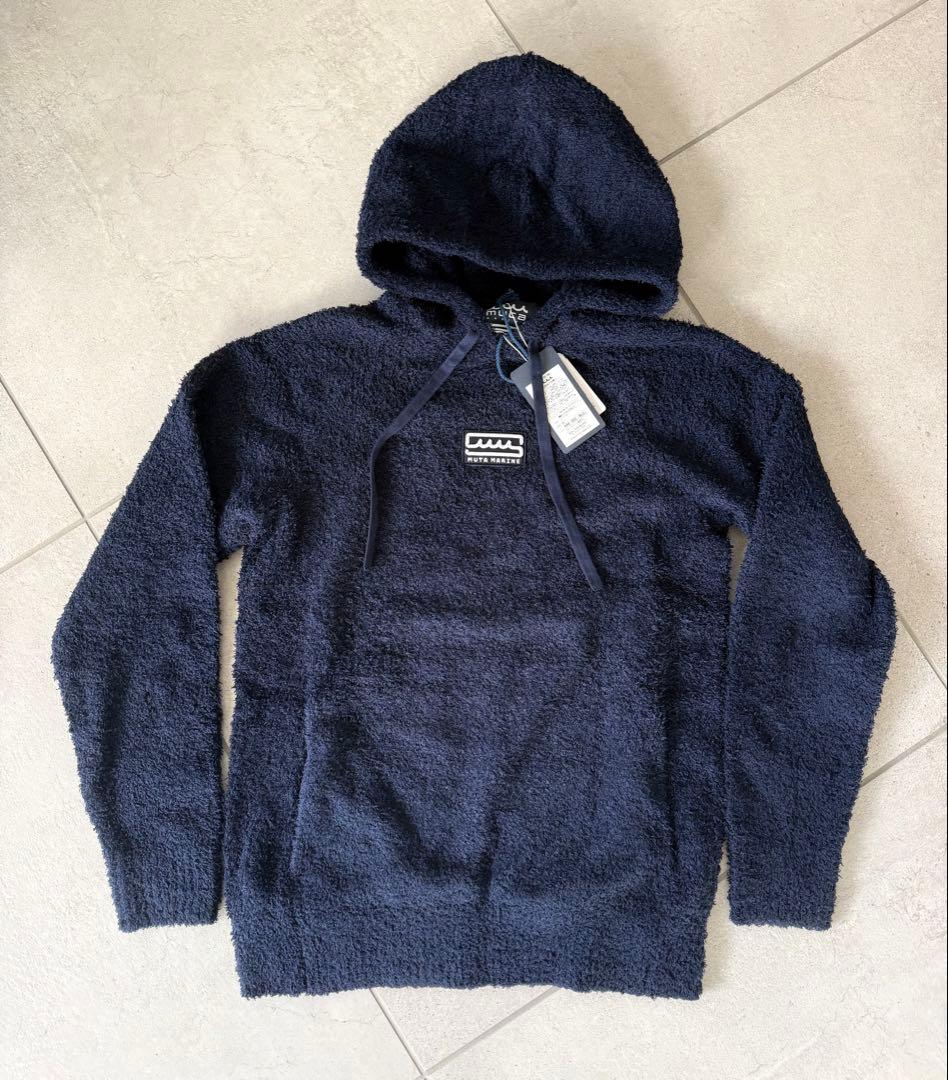 【新品】mutaMARINEモールニットパーカー　ネイビーＭ
