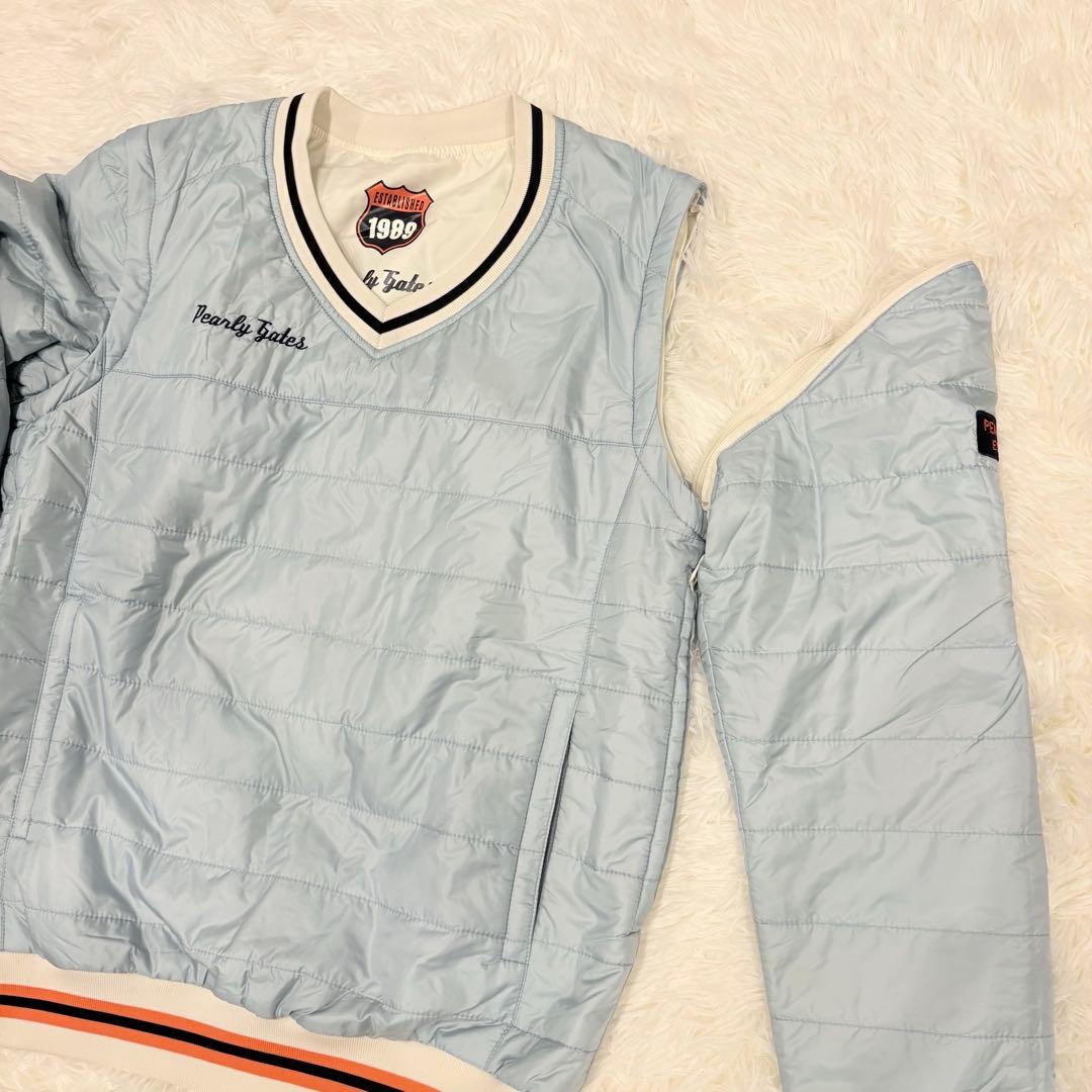 美品　パーリーゲイツ　4WAY　中綿　スニード　リバーシブル　ベスト ホワイト