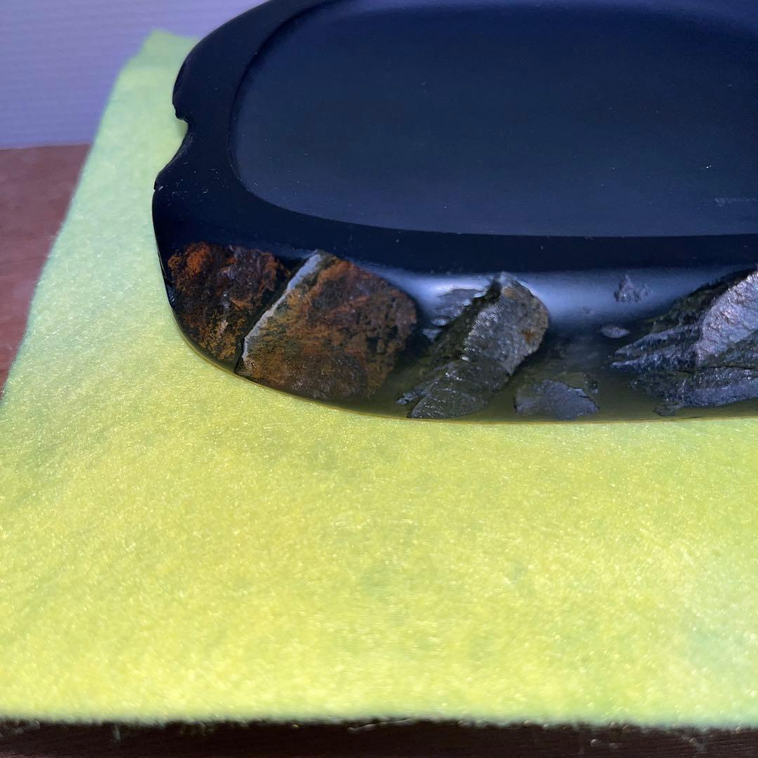 ⭕️信州銘石 横川峡龍渓硯 三代目 秀石 深澤秀教 自然硯