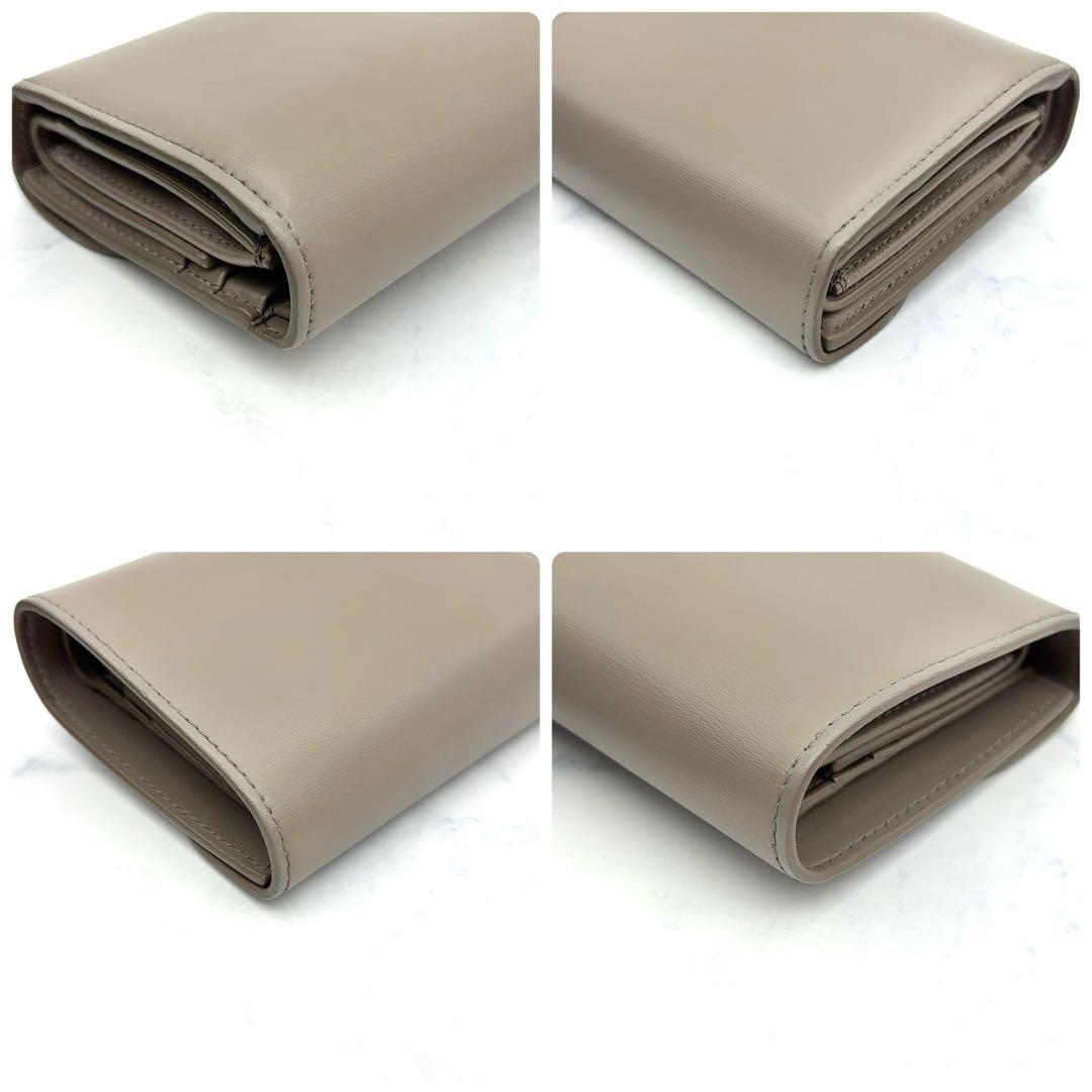 CELINE セリーヌ トリオンフ スモールフラップウォレット 折財布 ペブル