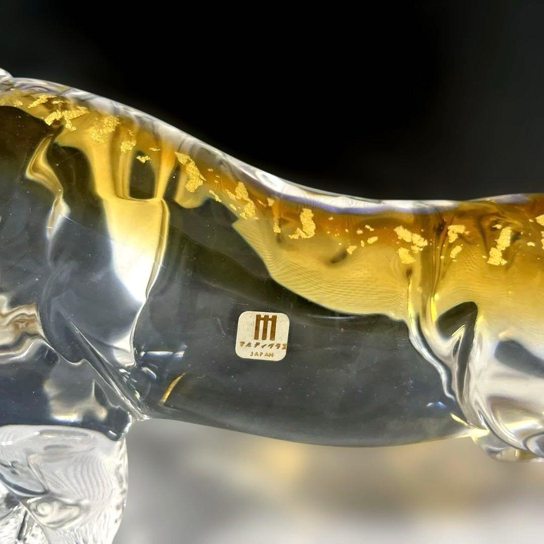マルティグラス Multi Glass ガラス工芸 置物 動物 虎 - メルカリ