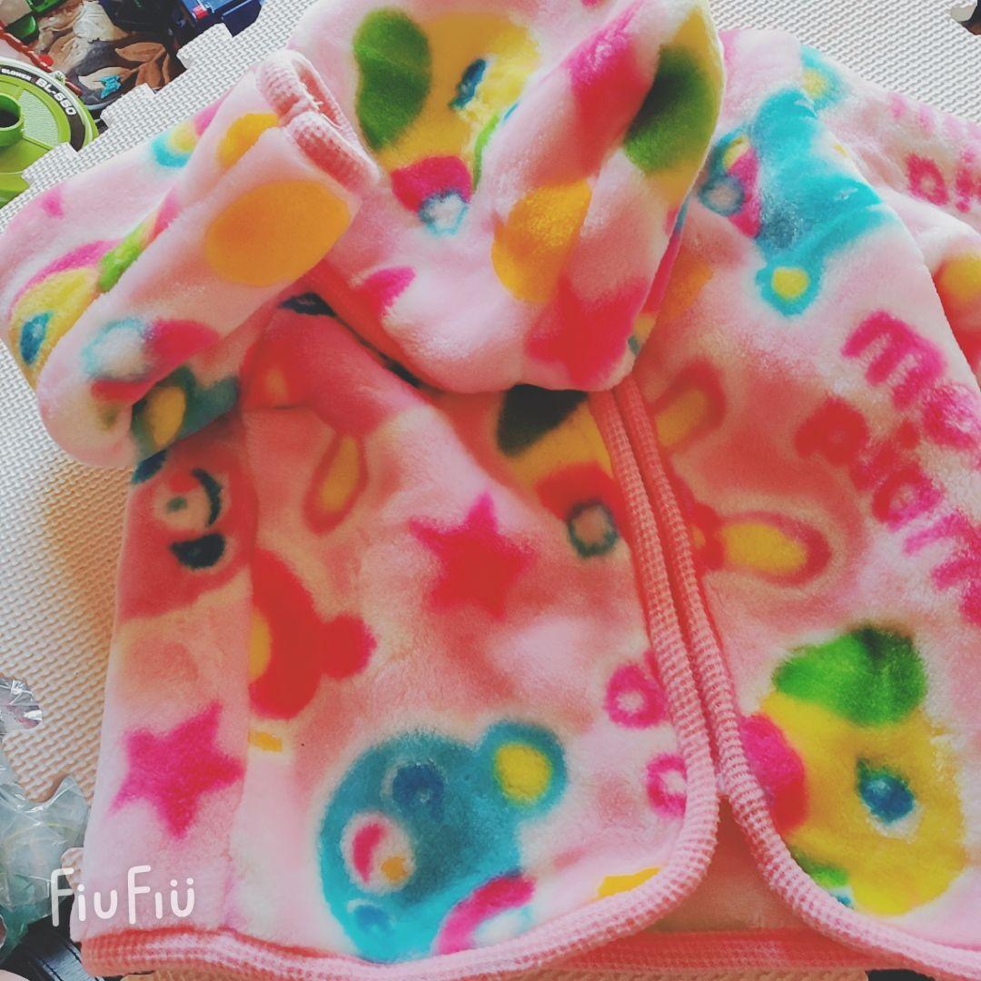 メゾピアノ♡ミミポポちゃんリリココちゃん　フードつきブランケットコート　95