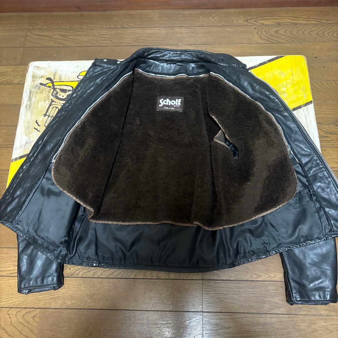 美品‼️schott641 42インチシングルライダース インナーボア付 - メルカリ