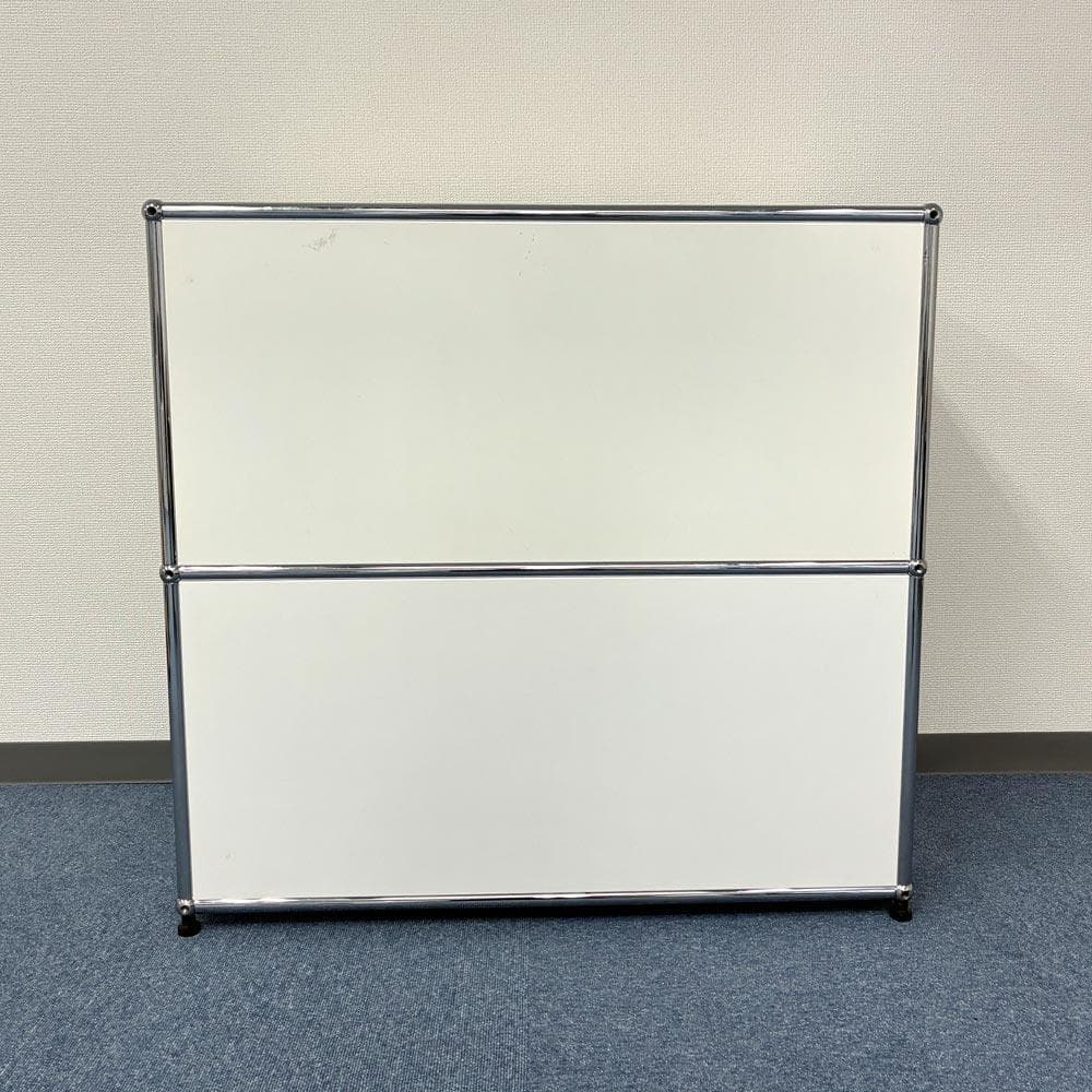 中古 USMハラー｜キャビネット サイドボード 1列2段 ピュアホワイト