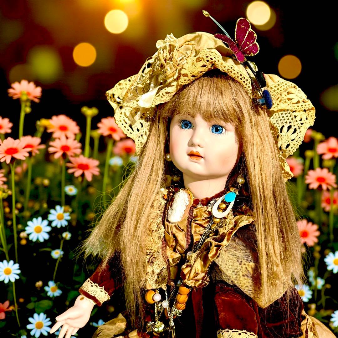 ビスクドール ジュモー フランス プリンセスドレス シェルカメオ