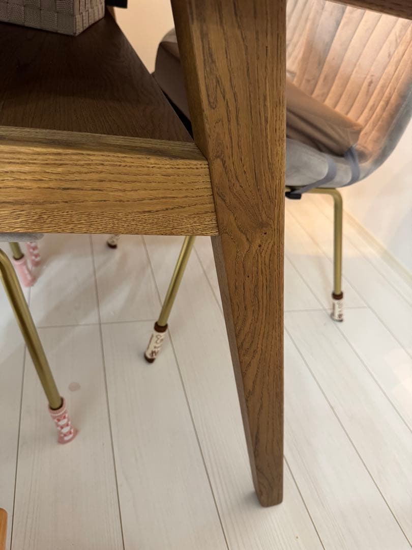 ウニコ　unico ダイニングテーブル180cm ブラウン　メンテナンスオイル付